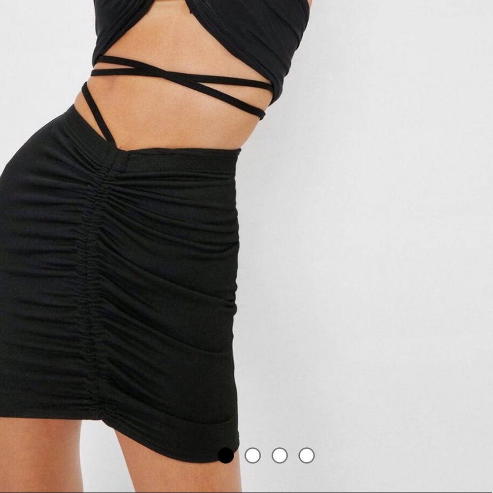 Ruched Mini Skirt